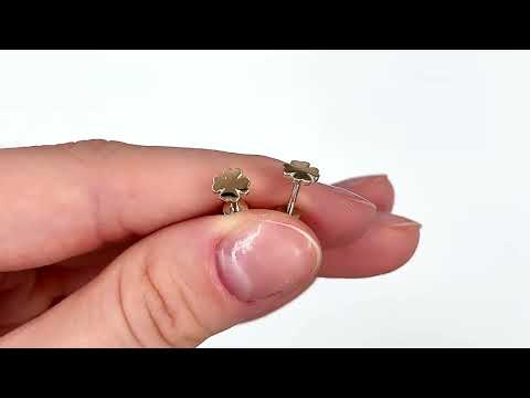 Серебряные серьги гвоздики с золотом Ю365сР размер 5х5 мм вес 1.06 г, видео 1