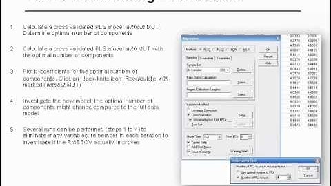 Partial Least Squares Regression 4 Variable selection