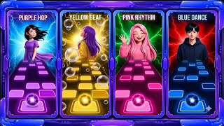 Pink Rhythm vs Yellow Beat - Pink Notes vs Yellow Bubbles Tiles Hop EDM Rush! screenshot 1