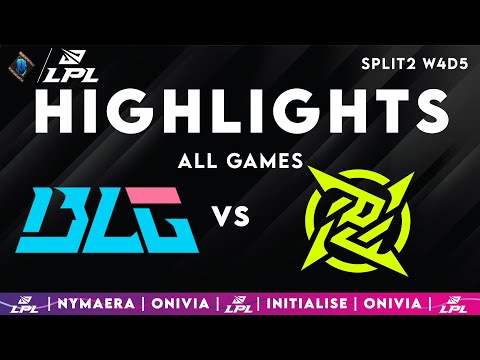 BLG vs NIP ALL GAMES Highlights | LPL Spring 2025 | Bilibili Gaming vs Ninjas in Pyjamas by Onivia