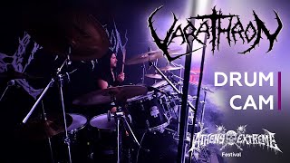 VARATHRON - Live at AthensExtremeFest &amp; Drum Cam (Crypts in the Mist)