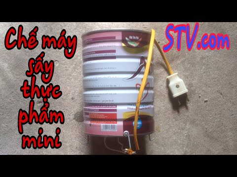 Video Chế máy sấy thực phẩm mini từ vỏ hộp sữa bột và vỉ hâm... - youtube