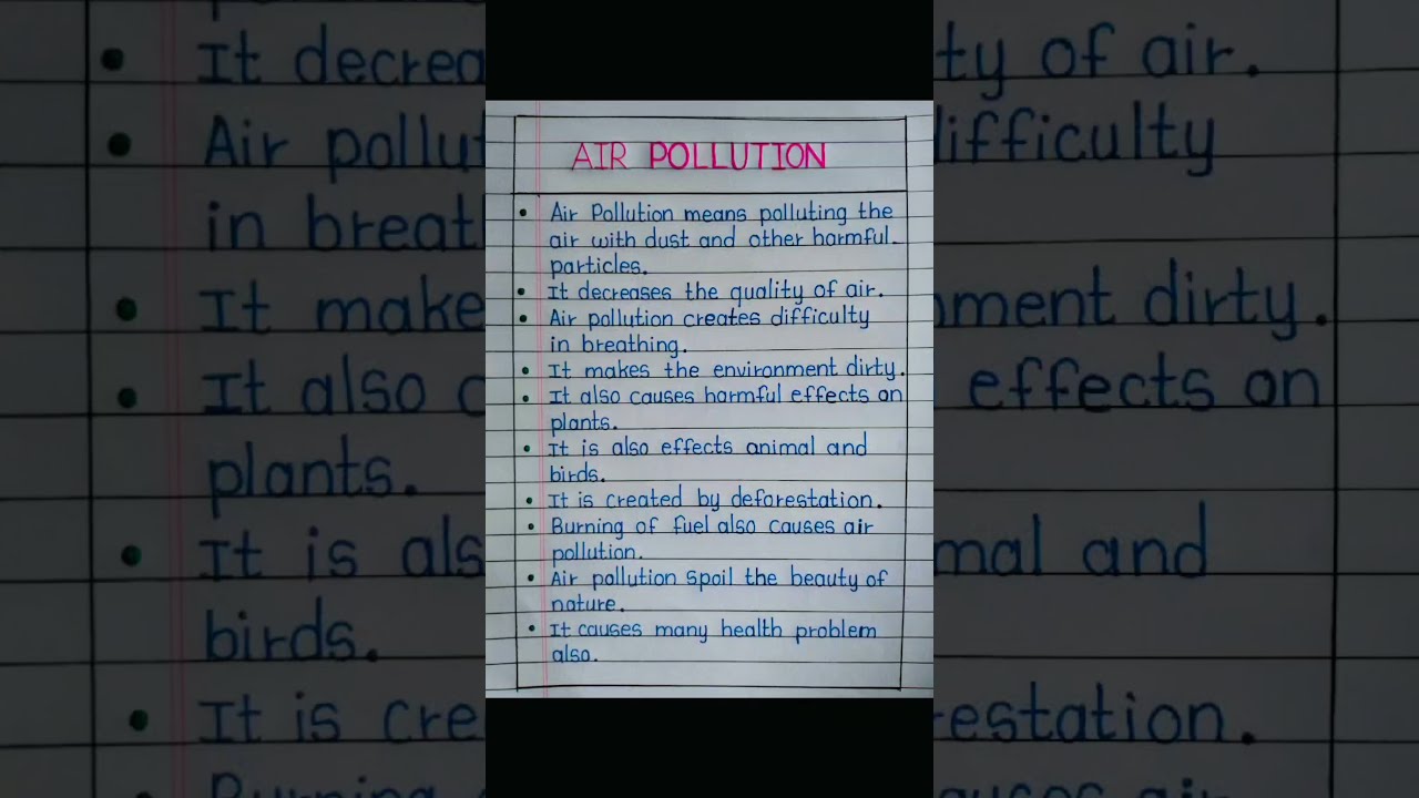 10 Lines On Air Pollution Short Essay Ytshort