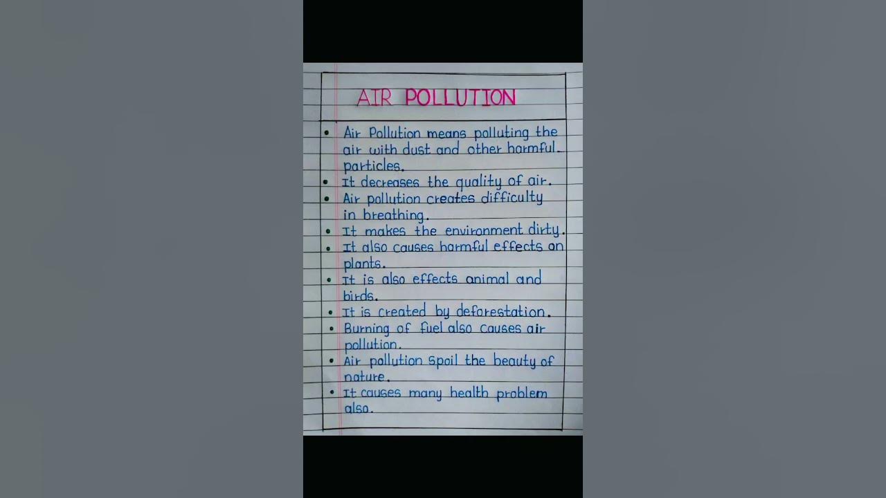 10 lines on air pollution || short essay on air pollution || #ytshort