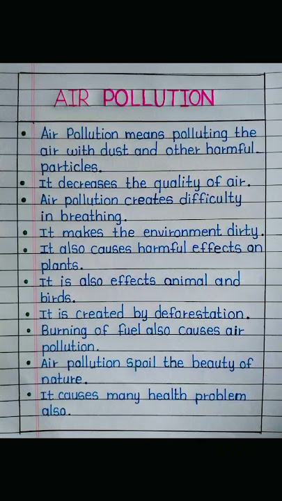 10 lines on air pollution || short essay on air pollution || #ytshort