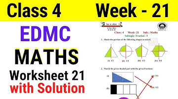 EDMC Class 4 Maths Week 21 Worksheet 21 / Class 4th maths worksheet 21 Week 21 with solution
