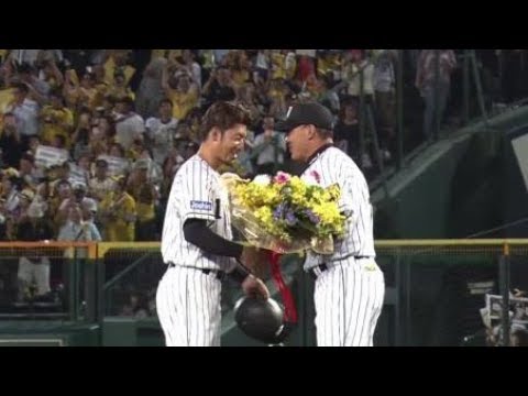 新井1000本安打 金本2000本安打 一緒に達成！！ - YouTube