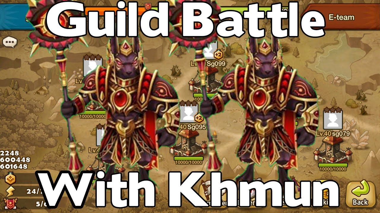 Summoners War - Guild Battle With Khmun - C1 Midgame Guild War