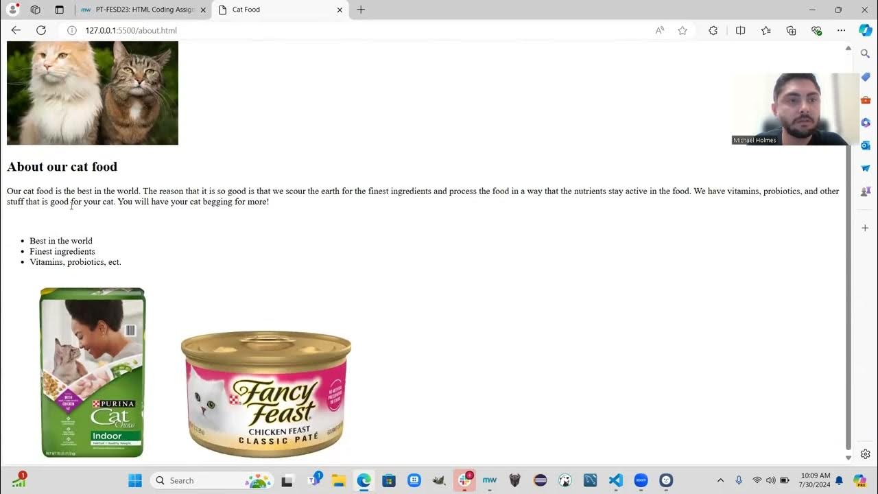 HTML coding assignment - YouTube