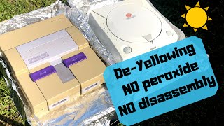 Testing New Retrobright Discovery De-Yellowing Plastic No Peroxide No Disembly Lightbrighting