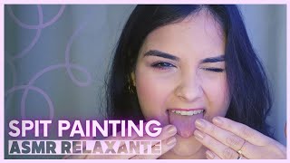 ASMR SPIT PAINTING RELAXANTE 😴😴😜