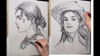 How to Draw a Portrait of Girl Using Reference Photo 142