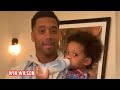 Russell wilson getting hugs and kisses from win wilson before date night with ciara