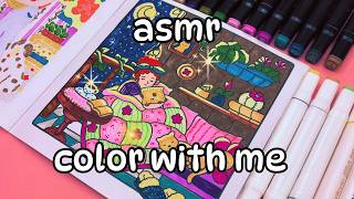 Relaxing Marker Coloring ASMR with Soft Background Music🌸 Cozy Girl Moments, No Talking 👉71 screenshot 1