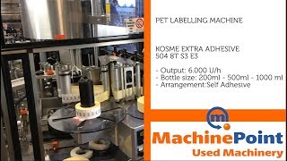 KOSME EXTRA ADHESIVE 504 8T S3 E3 Used PET labelling MACHINES MachinePoint