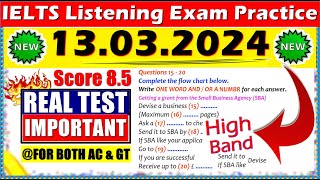 IELTS LISTENING PRACTICE TEST 2024 WITH ANSWERS | 13.03.2024