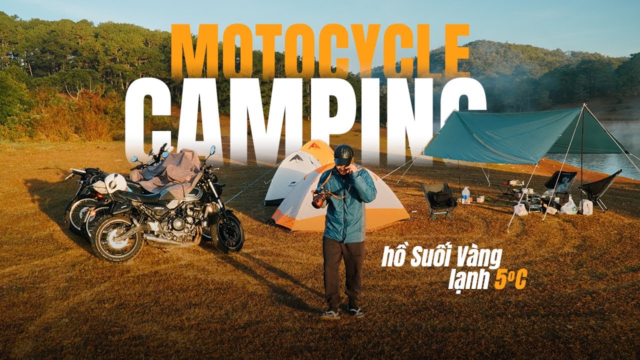 Đà Lạt Camping dưới cái lạnh 5 độ // Motocycles Camping // Moto Vlog #wr155 #camping #dalat