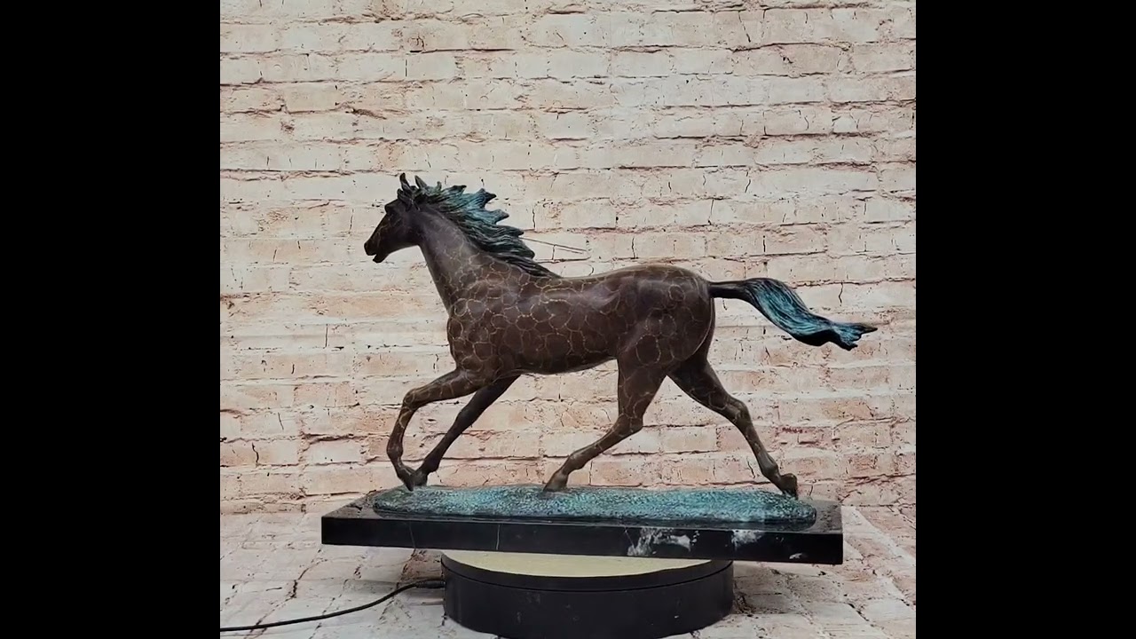 Bronze Running Horse Statue – Realistic Equine Sculpture for Home, Garden, or Office Decor FDW-022SC