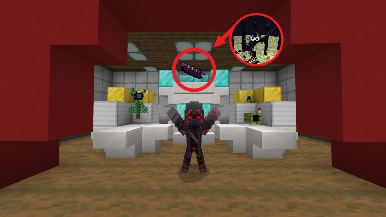 I bought custome biome weapons to beat the game.(Minecraft)