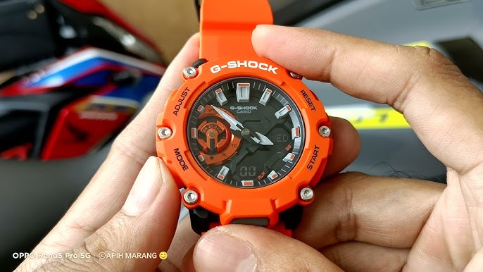 Casio G-Shock Carbon Core Guard Orange Watch GA-2200M-4AER