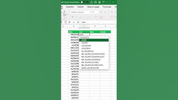 Trouver le jour, mois et année rapidement sur Excel