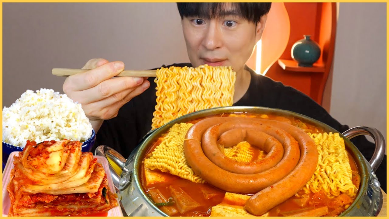 Острое и пикантное рагу из рулетиков из чоризо с начинкой из колбасы Mukbang ASMR