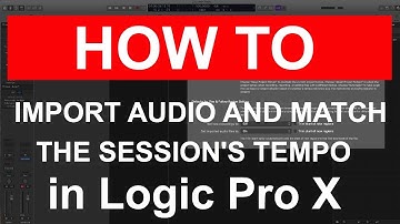 HOW TO IMPORT AUDIO AND MATCH THE SESSION