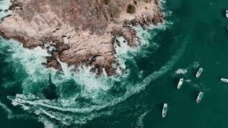 Oaxaca Beach Aerial View with Relaxing Music | 4K UHD Meditation Nature Video screenshot 2