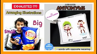 Flash Cards Opposites| Antonyms Flash Cards| 70 Pairs of Opposites| Vocabulary Building at Early Age