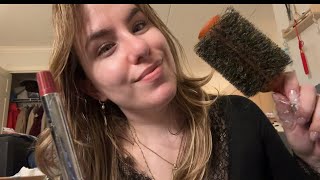 ASMR Sisanje, Uvijanje lokne i snale, i pranje kose | serbian girl curls, cuts and washes hair 