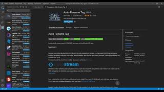 Auto Rename Tag - плагин для VS Code