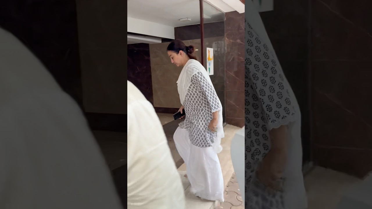 Gauhar Khan with Zaid Darbar At Sana Khan Mother Condolence N Prayers Meet At Her Residence