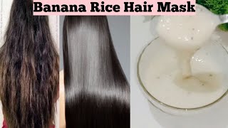 How To Get Silky Soft Shiny Looking Hair At Home || Banana Rice Hair Mask || screenshot 2