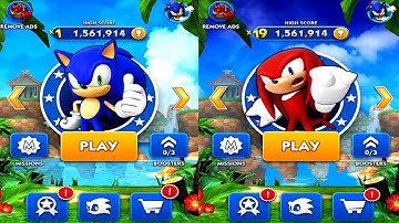 Sonic Dash SONIC VS KNUCKLES Android iPad-iOS (Gameplay