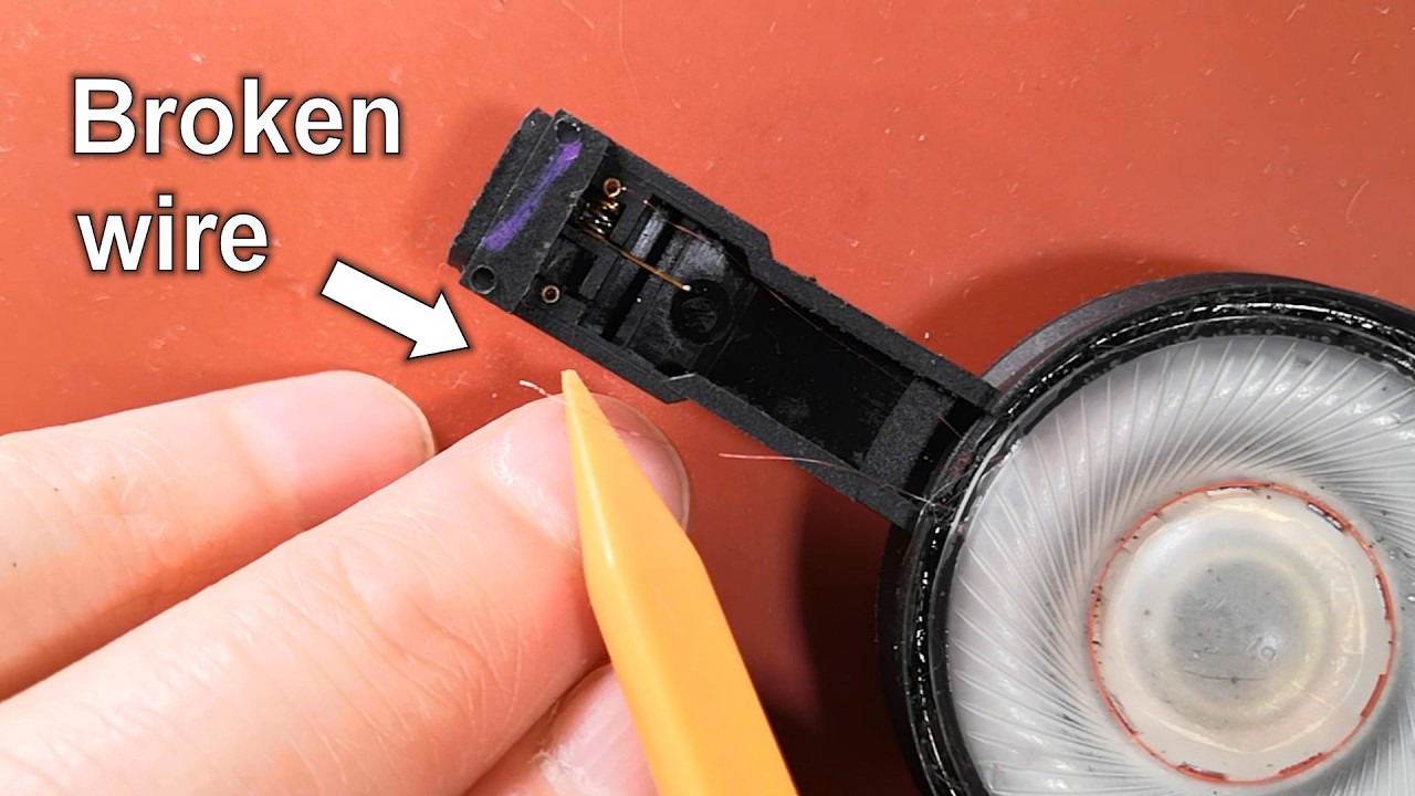 Sennheiser HD600 headphone driver wire repair - YouTube