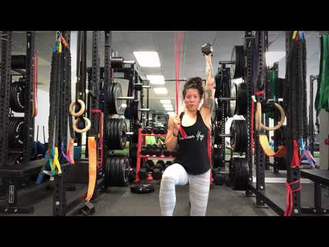 Half Kneeling Strict Press + Isometric Pull