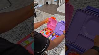 Pack school lunch boxes for my kids✨👯‍♀️🍱🤍 #lunchbox #asmr #schoollunch #morningroutine #momlife