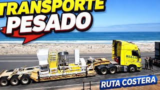 VIAJE POR RUTA COSTERA DE CHILE 🇨🇱 CON CARGA SOBREDIMENCIONADA 