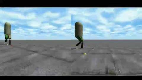 Walking simulation of biped robot