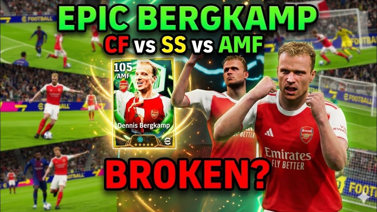 Dennis Bergkamp 105 EPIC Review 🔥 CF vs SS vs AMF | Best Position ...