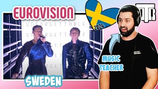 Sweden Eurovision 2024 Reactionalysis - Music Teacher Analyses "Unforgettable" by Marcus & Martinus