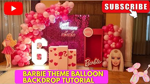 3. "DIY Barbie Balloon Decoration | Barbie Birthday Party Backdrop Setup Step-by-Step" ! Partyking