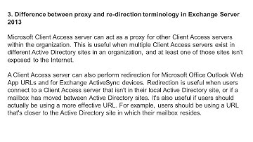 Microsoft Exchange Server 2013 Interview Questions Part3