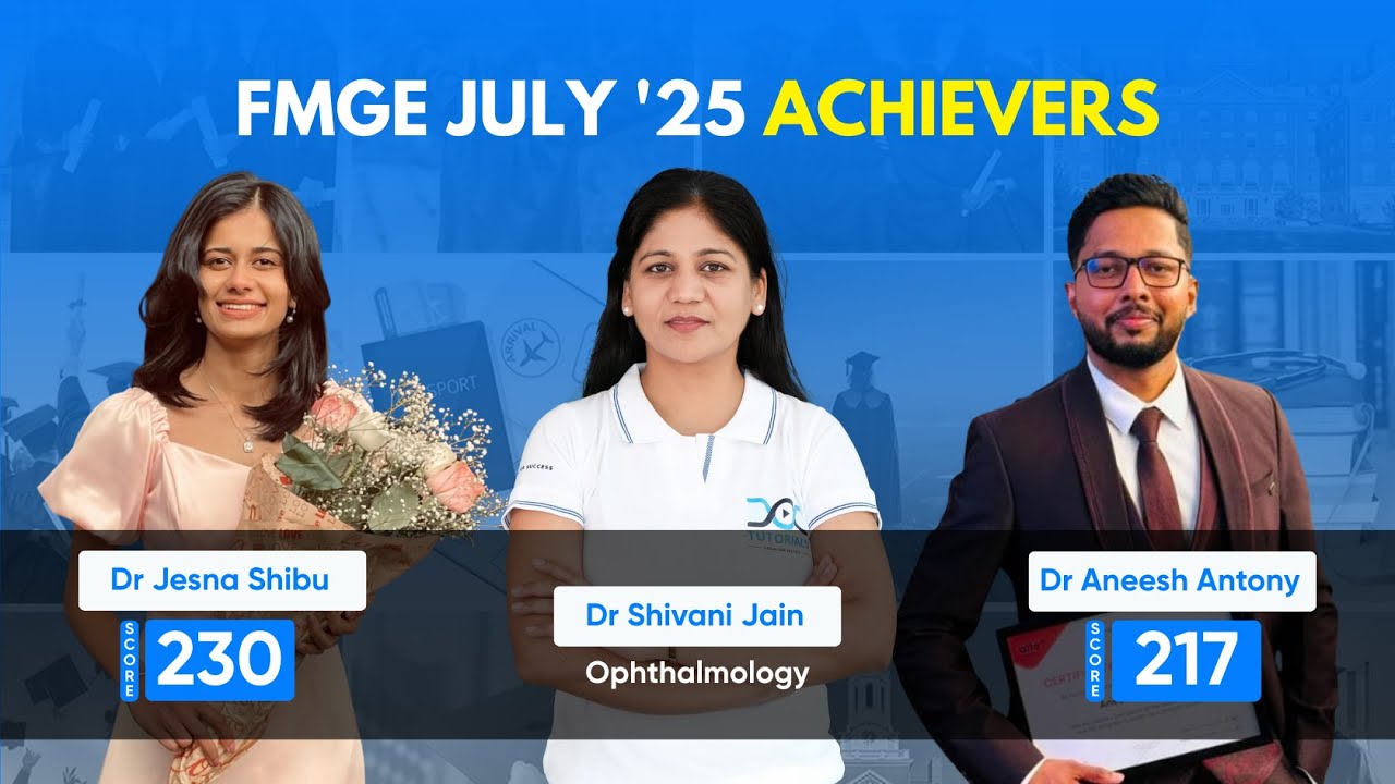 FMGE Topper’s Interview | Congratulations Dr Jesna shibu - Score: 230 & Dr Aneesh Antony -Score: 217