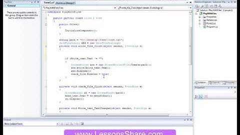 تعلم لغة سي شارب - Save file dialog