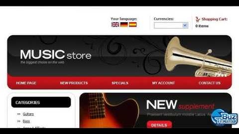 Download Music Store OsCommerce Template by  Di TM osCommerce Templates