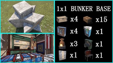 RUST - 1x1 Solo Bunker Base - Rust Base Design