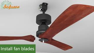 Sofucor Wood Ceiling Fan Installation video-5247-DC