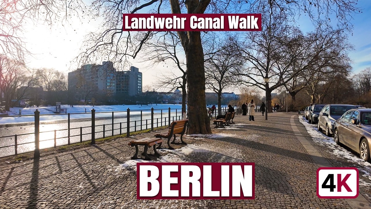 🎬 🇩🇪 Berlin Winter Sunset Walk – Kreuzberg Landwehr Canal 4K