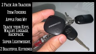 ANNNWZZD Tags 2 Pack Air Tracker Item Finders Apple Find My (iOS Only) Track Keys, Wallet, Luggage